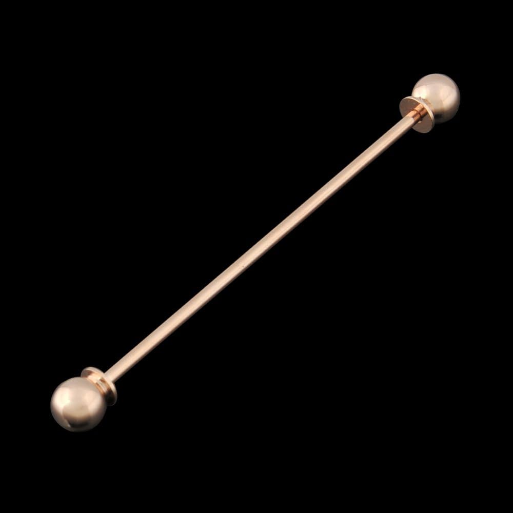 GoodBZ Collar Bar, Mens Jewellery Ball Ended Bar Collar Pin,Rose Gold