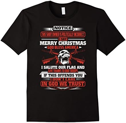 Mens Politically Incorrect tshirt I Don't Care in God We Trust 3XL Black