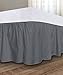 Utopia Bedding Microfiber Bed Ruffle (Queen, Grey)