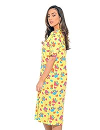 Just Love Vestido de dormir de manga corta para mujer