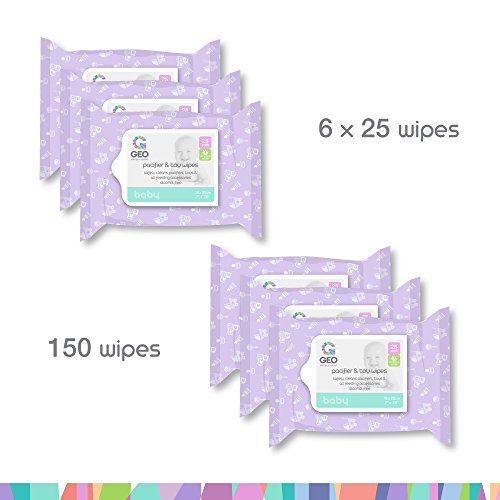 Geo Pacifier & Toy Wipes, (6 Packs of 25ct) - Thumbnail 2