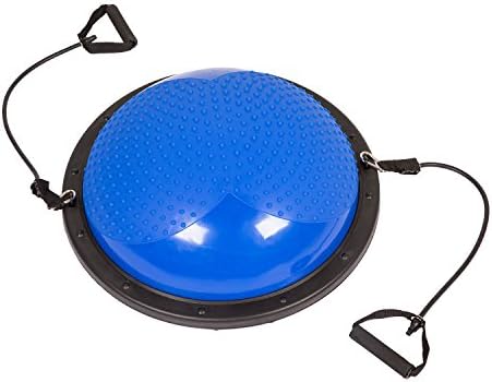 Peach Tree Large Balance Ball Trainer for Yoga, Workout Massage Balance Ball w/Resistance Bands & Pump Exercise Workout