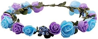 Alicia Floral Tiara/Gracious Tiara/Crown Head Wrap for Wedding -for Women/Girls [Colour -Multicolour]