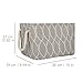 HOKEMP Large Foldable Storage Bins [3-Pack] - 15 x 10 x 9 inch Fabric Storage Baskets Collapsible Organizer with Carry Handles for Nursery, Home Closet, Toys, Towels, Laundry - Brown Lattice