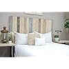 Farmhouse Mix Headboard Queen Size, Hanger Style, Handcrafted. Mounts on Wall. Easy Installation