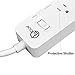 OOLLWW Surge Protector UL Listed 6 Outlet Wall Mount Power Strip 1700 Joules Power Cord with 3 USB Smart Charger for Home Office White