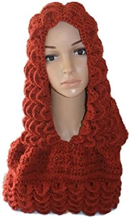 Cowl Scarf, Brown Scoodie, Womans Hooded Cowl, Infinity Scarf, Womens Scarf Hood, Winter Hood Scarf, Goblin Hat, Hobbit Hat, Faery Hood, Woodland Fairy Hood