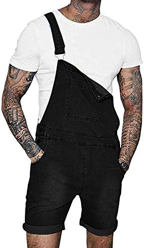 jean bib overall shorts