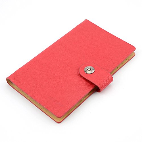 UPC 601209410111, Business PU Leather Cards Organizer Book, 300 Cell-Red