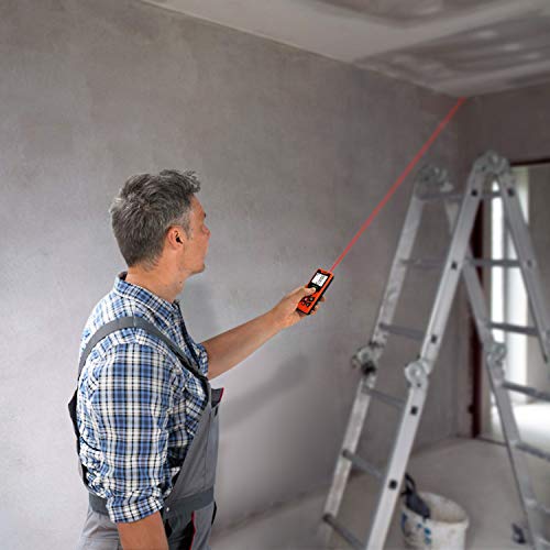 Anbes Laser Measure 196Ft/M/In/Ft+In Mute Laser Distance Measure with 2 Bubble Levels, Backlit Dispaly, Pythagorean Mode,Area,Volume Calculation,Continuous/Single-distance Measurement Battery Included - Thumbnail 4