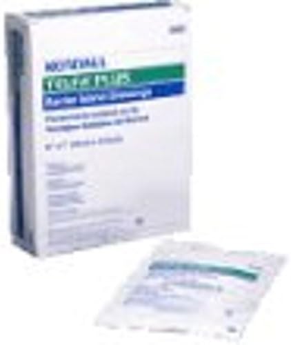 Kendall Healthcare Telfa Plus Barrier Island Composite Border Dressing 6" L x 7" W Size Sterile, Soft Nonwoven Backing, Super Absorbent, Non Adherent (Box of 25 Each)