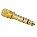 eFuture 615136 LE Quality Headphone Adapter Stereo Gold Plug 1/4-Inch Male to 1/8-Inch Female