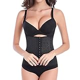 Fetoo Women's Latex Underbust Corset Waist Training Cincher (XXXL, Black)