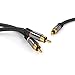 KabelDirekt – RCA/Phono Y Cable – 3ft Short – 1 to 2 RCA/Phono, Stereo Audio Cable (Coax, Male/Male Plugs, Analog/Digital, Adapter for subs/amps/Hi-Fis/Home Theater/receivers, Black)