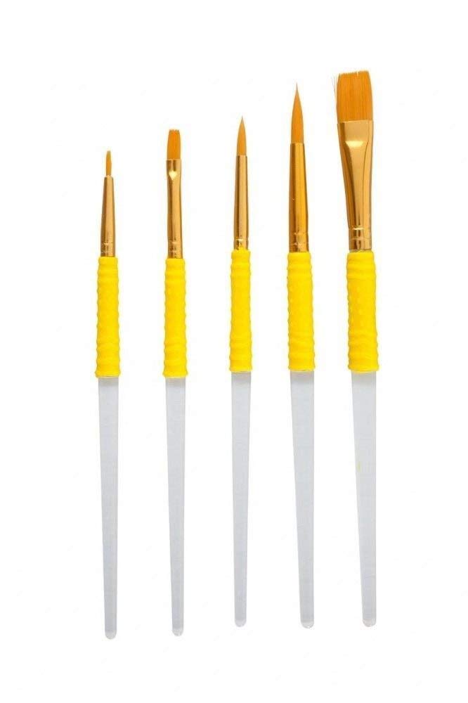 PME CB1007 Craft Brushes, Nylon, Yellow, Standard