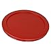 Pyrex 7201-PC Poppy Red Round 4 Cup Plastic Storage Lid, Made in USA - 4 Pack