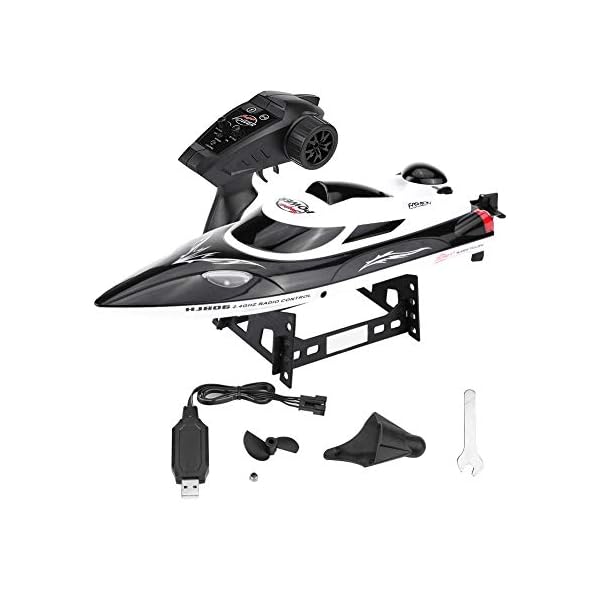 Dilwe RC Racing Boot, 2,4 GHz 4 Kanal wasserdicht RC Racing Speedboat Modell Schiff Spielzeug Geschenk f¨¹r Kinder ¨¹ber…