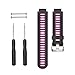 NotoCity Silicone Watch Band Replacement Solft Silicone Strap Compatible Garmin Forerunner 230/220/ 235/620/ 630/ 735XT-Black Pink
