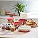 Rubbermaid Easy Find Lids Food Storage and Organization Containers, Set of 30 (60 Pieces Total), Racer Red