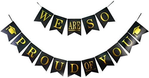 baotongle We are So Proud of You, Graduation Banner, Classy Kraft Paper Banner Graduation Decorations for Graduations Party Supplies 2018, Grad Party Decor for Prom Decorations