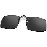 DoouBao Polarized Clip On Sunglasses Over Prescription Glasses for Men Women, UV400 Clip on Polarized Glasses for Driving