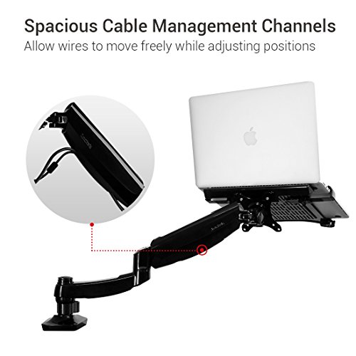 Fleximount 2 in 1 Single monitor Arm Desktop Laptop Mount Fits 10"24