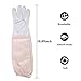 Feekr Professional Beekeeping Suit Jacket with Pants and Goat Skin Long Sleeve Gloves, Medium（White）