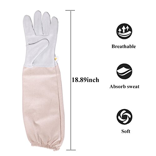 image for Feekr Professional Beekeeping Suit Jacket with Pants and Goat Skin Lon