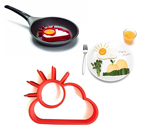 Ocharzy Silicone Fried Egg Mold Cooking Tool (Set of 4 Colors)