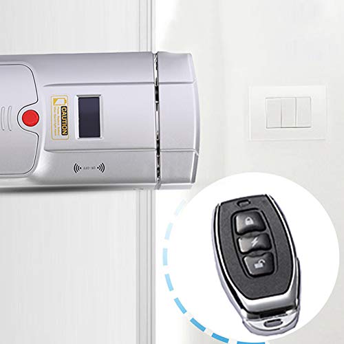 Remote Control Smart Lock, APP Unlock Electronic Invisible Door Lock with 4 Remote Keys, Wireless Anti-theft Home Security Keyless Access Control System for Office Home Hotel(white) - Thumbnail 4
