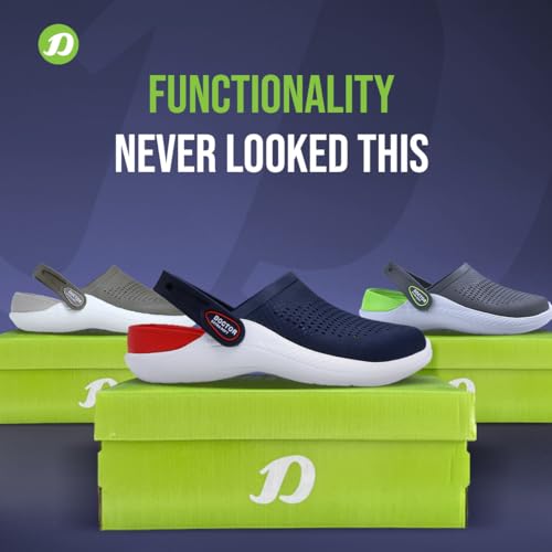 DOCTOR EXTRA SOFT Men's Classic Casual Sports Clogs/Sandals with Adjustable Back Strap for Adult | Comfortable & LightWeight| Stylish & Anti-Skid| Waterproof & Everyday Use Mules for Gents/Boys D-513