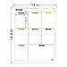 Mag-Fancy Magnetic Calendar for Refrigerator Set. Weekly Dry Erase Fridge Calendar Whiteboard Meal Planner Menu Board - Thickened Magnet. with Fine Tip Marker & Eraser & Personal Organizers