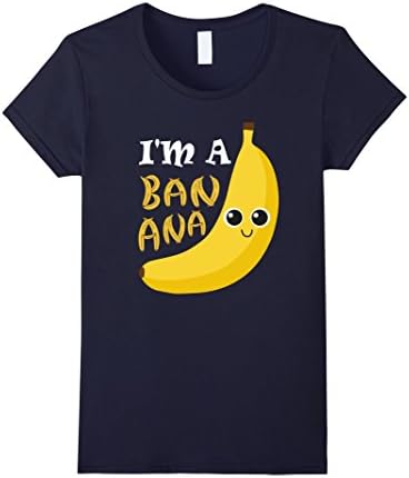 Womens I'm A Banana T-Shirt Costume Gift Medium Navy