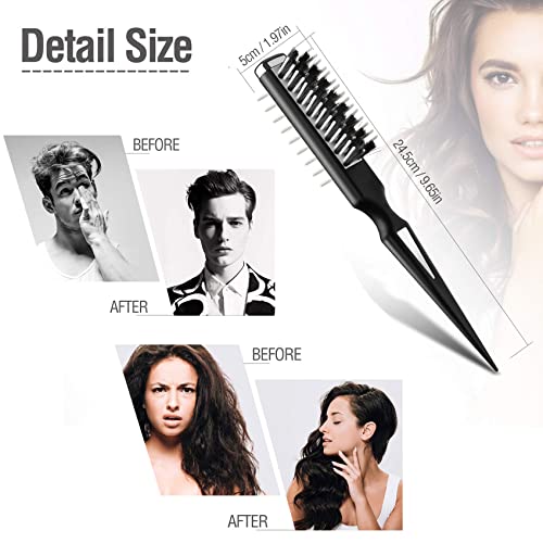 Hair Style Comb, Portable Hair Styling Comb, Hair Shark Comb Instant, Multifuncional tease Combing Brush with Shark Back Two-sided Design Instant Hair Volumizer for Hairdressing Women Men