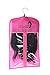 Vinuss Hair Extensions Carrier, Virgin Hair Storage Pink Non-woven Suit Case Bag Package with Black Wooden Hanger for Hair Weave & Clip in Hair Extensions(Zipper Problems Solved on New Version)