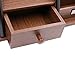 PAG Office Supplies Wood Desk Organizer Pen Holder Accessories Storage Caddy with 1 Drawer, 7 Compartments, Brown