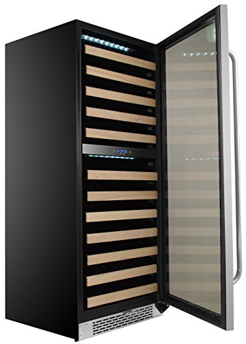 Whynter-BWR-0922DZ-92-Built-in-or-Freestanding-Stainless-Steel-Dual-Zone-Compressor-Large-Capacity-Wine-Refrigerator-Rack-for-Open-Bottles-and-LED-Display-One-Size-Black