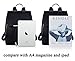 COOFIT Black Faux Leather Backpack for Women Schoolbag Casual Daypack
