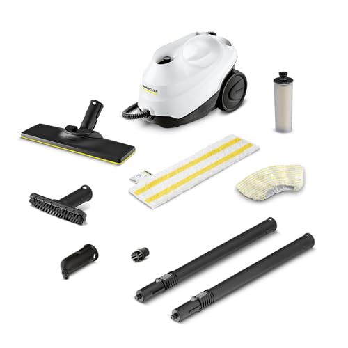 Kärcher steam cleaner SC 3 EasyFix (short heating time: 30 seconds, surface per tank filling: approx. 75 m², refillable tank, 1 x descaling cartridge, parking mode, EasyFix + extension tube, nozzle)