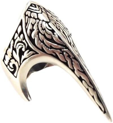 SAINTHERO Men's Vintage Stainless Steel Band Rings Gothic Devil