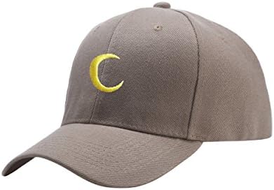 Moon Gray Peaked Hat Embroidered Logo Adjustable Fish Cap