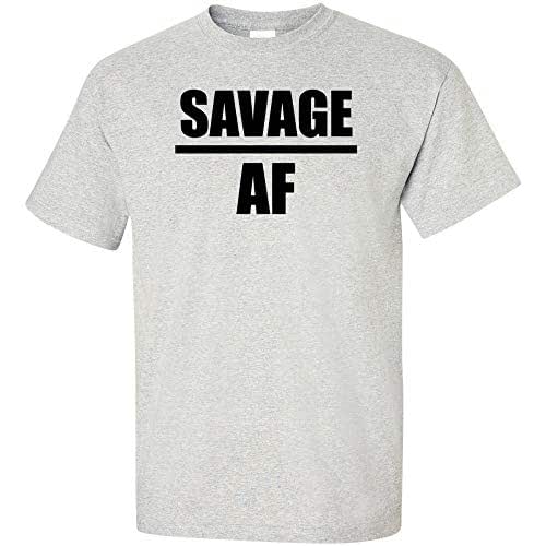 Amazon.com: Savage AF Black Logo T Shirt Mens Hip Hop Rap Music Sarcastic Funny Adult Joke 