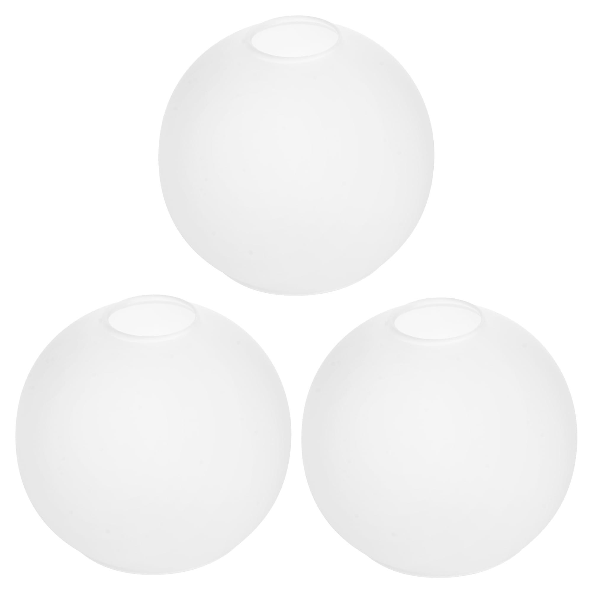Photo 1 of 3 Pack White Frost Glass Shade Replacements, Globe Glass Lamp Shade Covers for Light Fixtures, 1.65 Inch Fitter Globes Lampshades for Wall Sconces Chandelier Pendant Lights Bath Vanity Lights