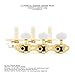 DJ405GK-A2W TENOR Classical Guitar Tuners, Tuning Key Pegs/Machine Heads for Classical or Flamenco Guitar with Gold and Black Finish and Pearl Colored Buttons.