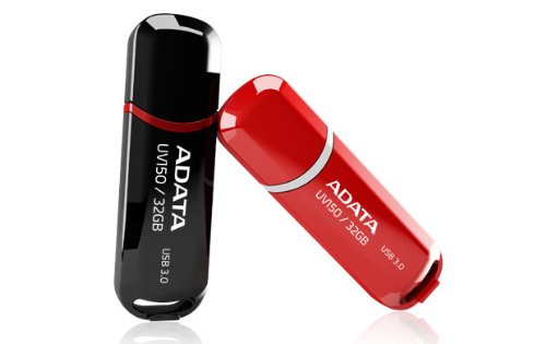 ADATA UV150 32GB USB 3.0 Snap-on Cap Flash Drive, Black (AUV150-32G-RBK)