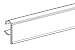 FFR Merchandising 4405757101 Data Strip Label Holder for Double Wire Shelf, White (Pack of 65)