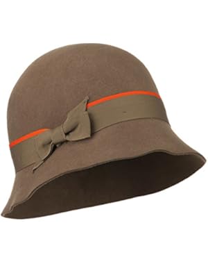 Women's Felt Cloche Shape Hat - Taupe