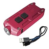 Nitecore TIP RED 360 Lumens USB Rechargeable Keychain Flashlight with LumenTac USB Cable -- RED (More Colors Available in Options)