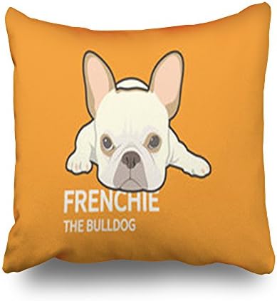 Sneeepee Angry Cute French Bulldog Art Throw Pillows Custom Home Decorative Sofa Square Pillowcase 18x18 Inches Two Sides Cushion Covers Zippered Design