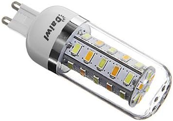 PST@ DAIWL G9 5W 36xSMD 5730 350LM 4100-4600K Natural White Light LED Corn Bulbs Silver Cover(AC 220-240)